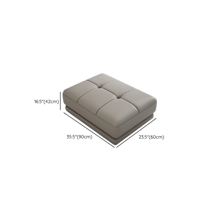 Contemporary Style Rectangular Ottoman Leather Foot Stool with Legs Clearhalo 'furn' 'furn_ottomans_poufs' 'Furniture' 'Living Room Furniture' 'Ottomans & Poufs' 'ottomans_poufs' 7493789