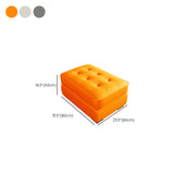 Contemporary Style Rectangular Ottoman Leather Foot Stool with Legs Clearhalo 'furn' 'furn_ottomans_poufs' 'Furniture' 'Living Room Furniture' 'Ottomans & Poufs' 'ottomans_poufs' 7493790