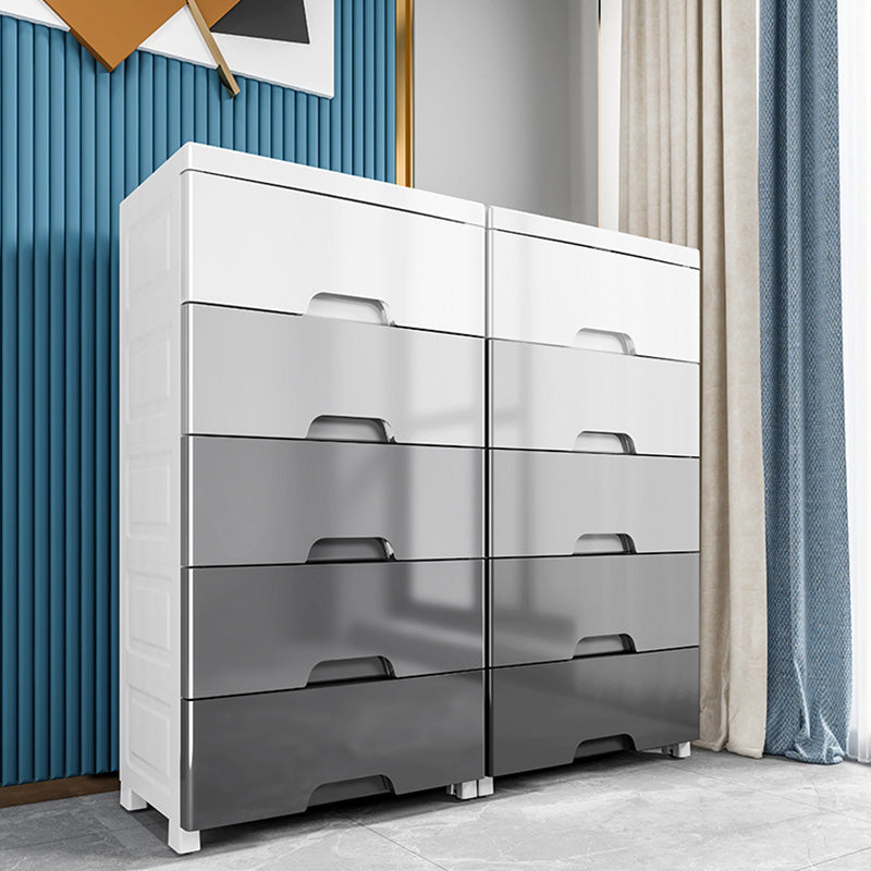 Rechthoekige plastic opbergkast tiener stijl eenvoudige slaapkamergarderobe