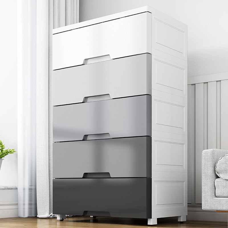 Rechthoekige plastic opbergkast tiener stijl eenvoudige slaapkamergarderobe