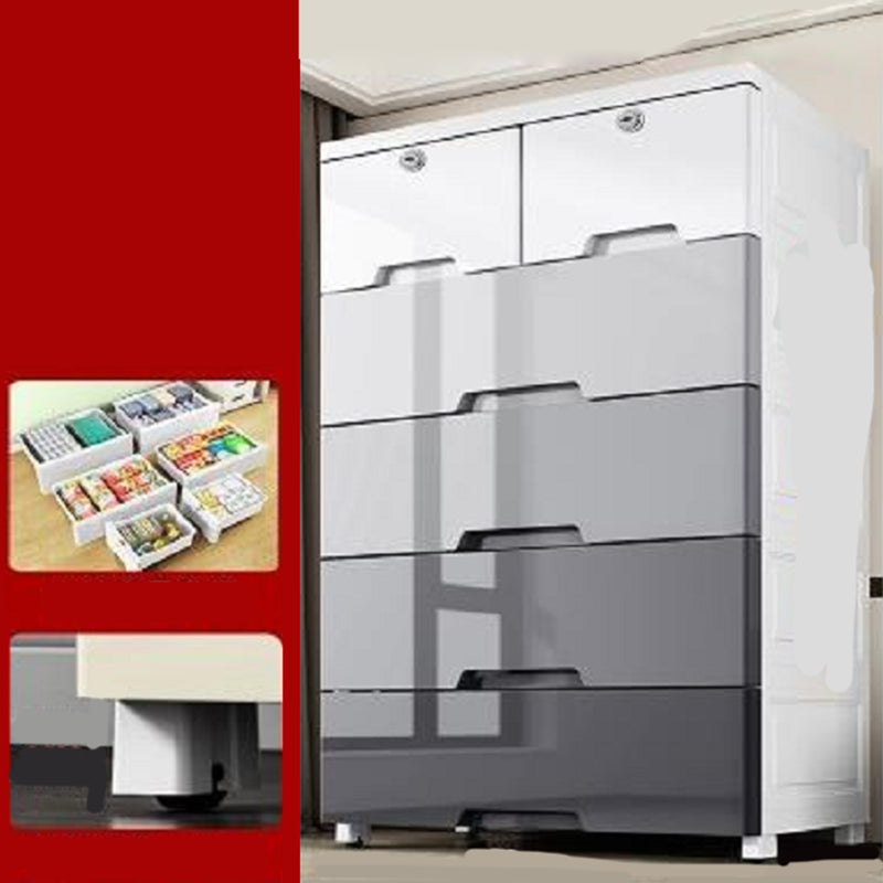 Rechthoekige plastic opbergkast tiener stijl eenvoudige slaapkamergarderobe