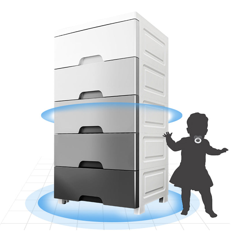 Rechthoekige plastic opbergkast tiener stijl eenvoudige slaapkamergarderobe