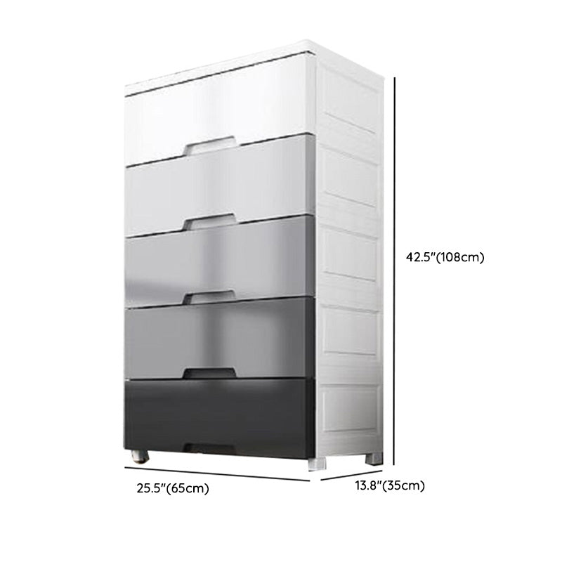 Rechthoekige plastic opbergkast tiener stijl eenvoudige slaapkamergarderobe