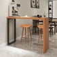 Juego de mesa rectangular para Bar y Pub, mesa de Bar de madera maciza de 1/3 Uds. Y taburetes sin respaldo