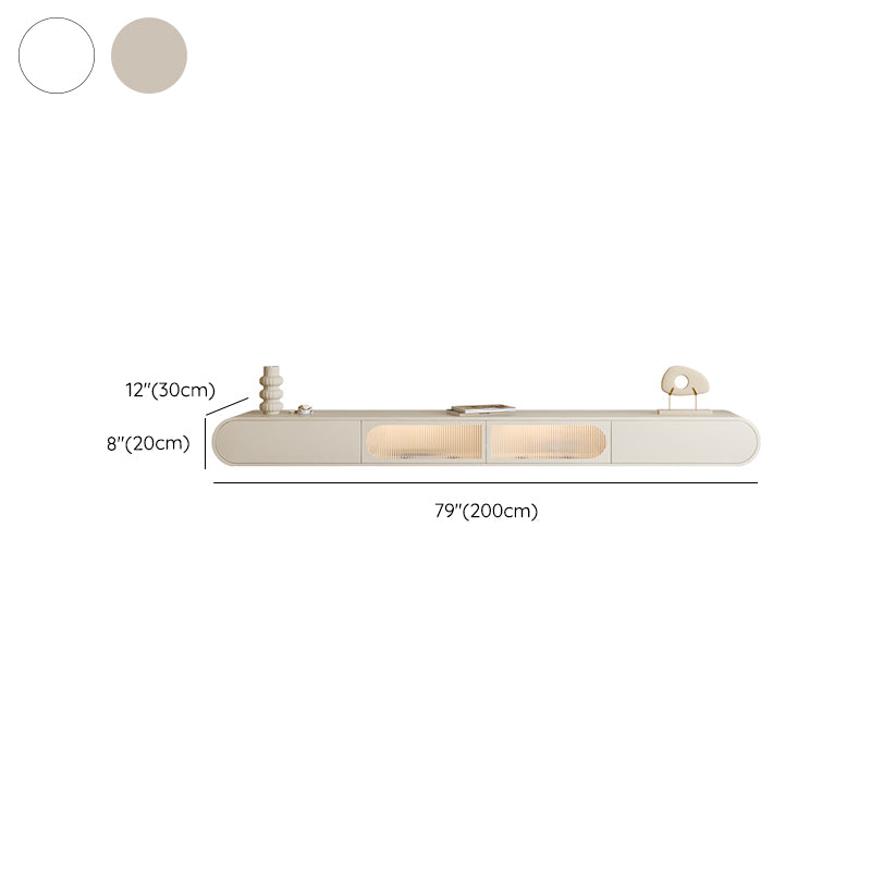 Modern TV Console White Wall-mounted Media Console for Living Room Clearhalo 'furn' 'furn_tv_stands_entertainment_centers' 'Furniture' 'Living Room Furniture' 'TV Stands & Entertainment Centers' 'TV Stands & Media Storage Furniture' 'tv_stands_entertainment_centers' 7496185