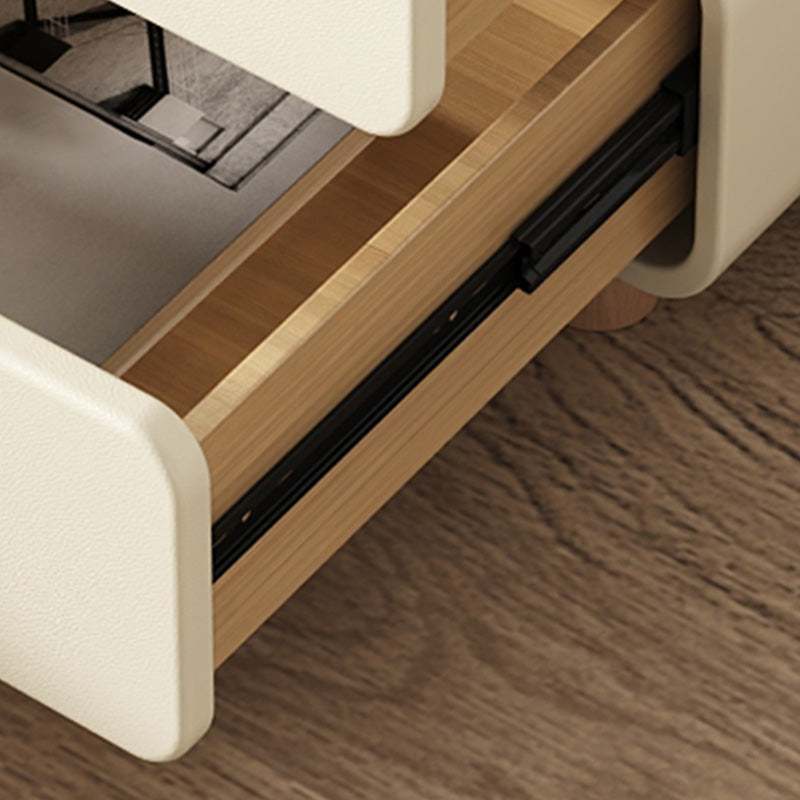 Armoire de chevet en cuir classique moderne avec tiroirs