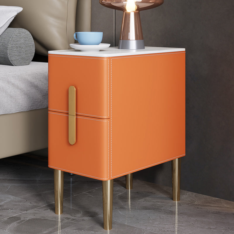 Table de nuit de table de table de table de table glam classique avec 2 tiroirs