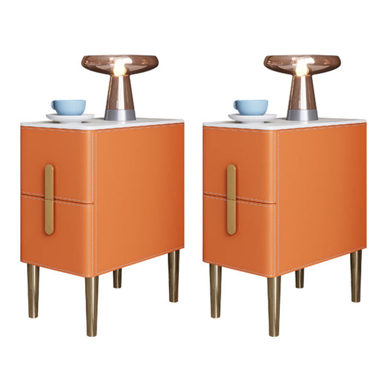 Table de nuit de table de table de table de table glam classique avec 2 tiroirs