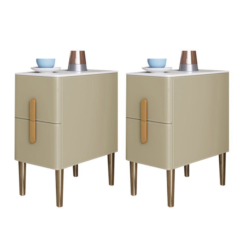 Table de nuit de table de table de table de table glam classique avec 2 tiroirs