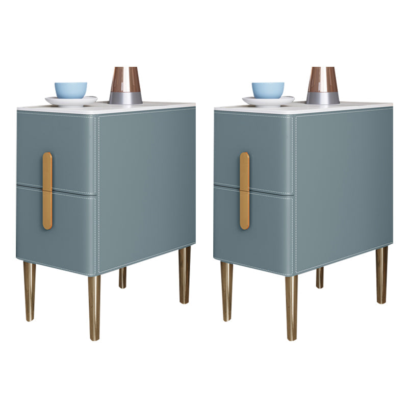 Table de nuit de table de table de table de table glam classique avec 2 tiroirs