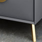 Classic Glam Accent Table Nightstand Stone Nightstand with 2 Drawers Clearhalo 'Bedroom Furniture' 'furn' 'furn_night_stand' 'Furniture' 'night_stand' 'Nightstands' 7496308