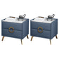 Classic Glam Accent Table Nightstand Stone Nightstand with 2 Drawers Light Blue 2 Piece Set Clearhalo 'Bedroom Furniture' 'furn' 'furn_night_stand' 'Furniture' 'night_stand' 'Nightstands' 7496314