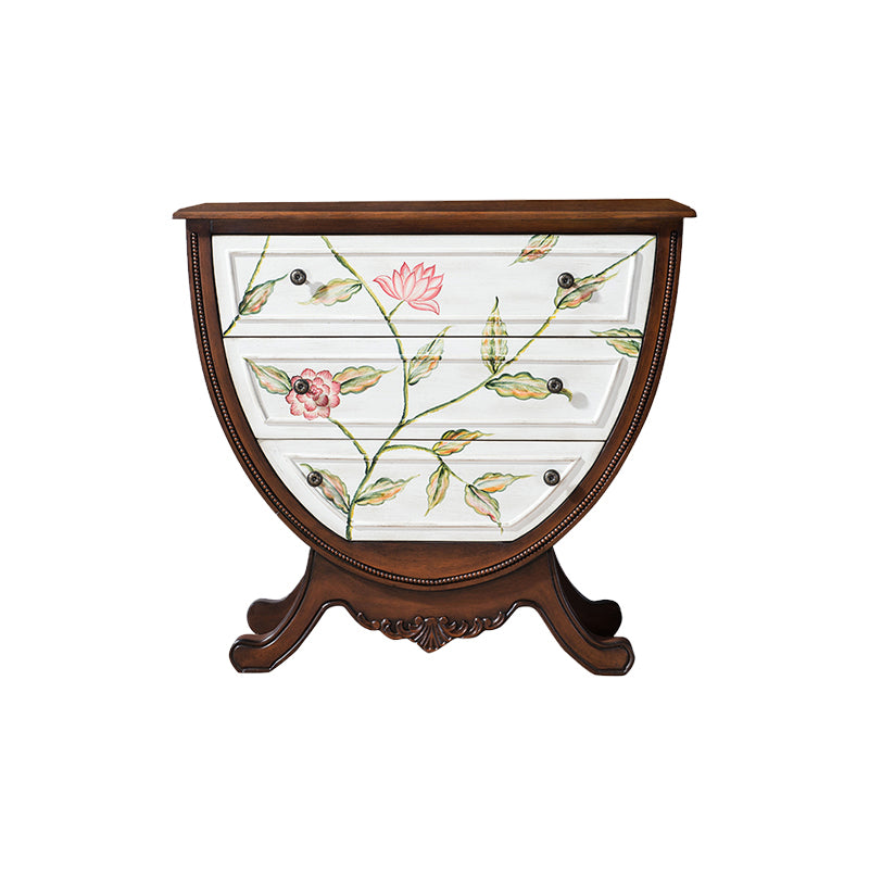 Modern de almacenamiento cofre de madera de almacenamiento de madera con 3 cajones