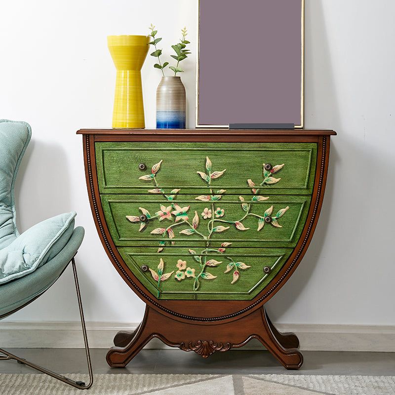 Modern de almacenamiento cofre de madera de almacenamiento de madera con 3 cajones