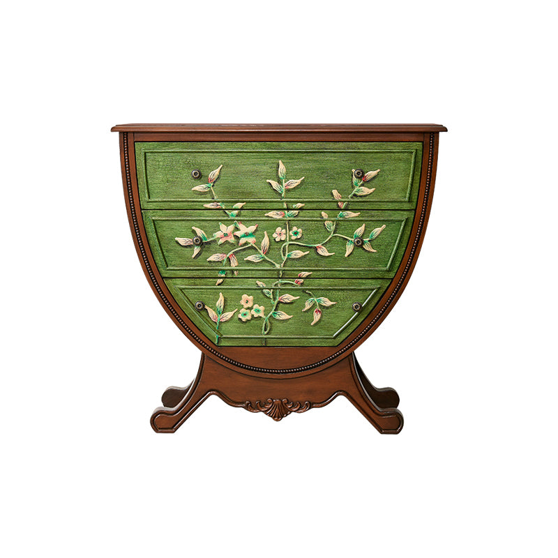 Modern de almacenamiento cofre de madera de almacenamiento de madera con 3 cajones