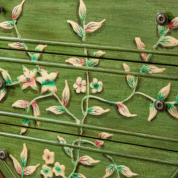 Modern de almacenamiento cofre de madera de almacenamiento de madera con 3 cajones