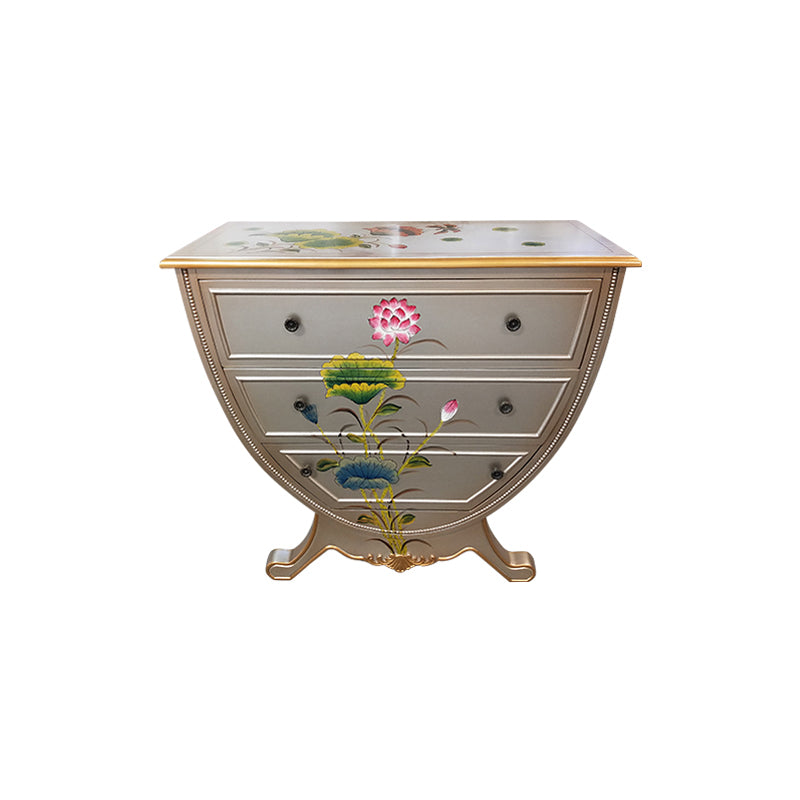 Modern de almacenamiento cofre de madera de almacenamiento de madera con 3 cajones