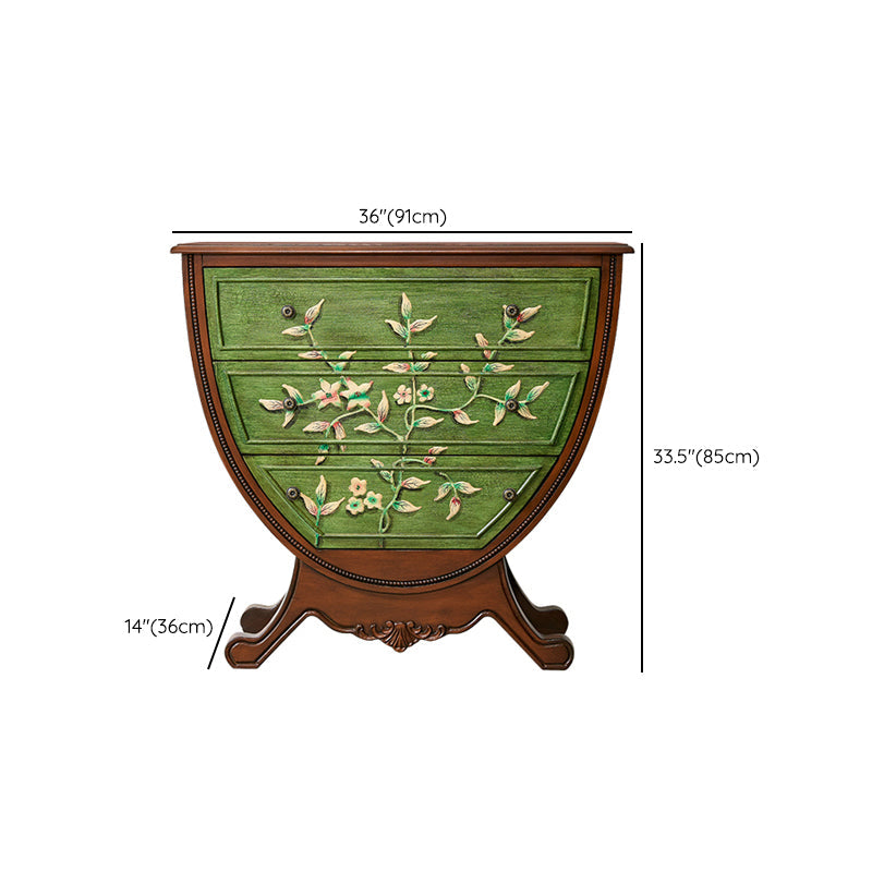 Modern de almacenamiento cofre de madera de almacenamiento de madera con 3 cajones