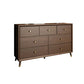 Wooden Chest Contemporary Glam Storage Chest Dresser with Drawers 53"L x 16"W x 31"H Nut-Brown Clearhalo 'Bedroom Furniture' 'Dressers & Chests' 'dressers_chests' 'furn' 'furn_dressers_chests' 'Furniture' 7496349
