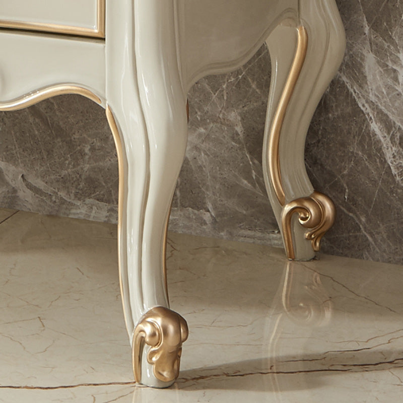 Classal tocador glam -tosser de almacenamiento de madera con 5 cajones