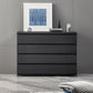 Black Storage Chest Dresser Wooden Storage Chest with Drawers Clearhalo 'Bedroom Furniture' 'Dressers & Chests' 'dressers_chests' 'furn' 'furn_dressers_chests' 'Furniture' 7496395
