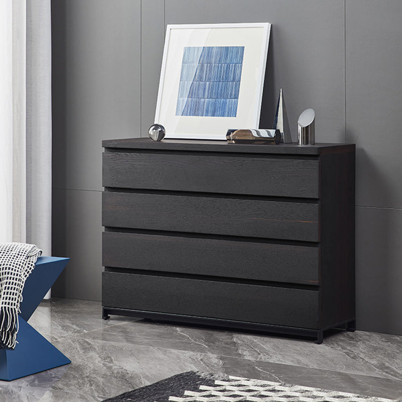 Black Storage Chest Dresser Wooden Storage Chest with Drawers Clearhalo 'Bedroom Furniture' 'Dressers & Chests' 'dressers_chests' 'furn' 'furn_dressers_chests' 'Furniture' 7496398