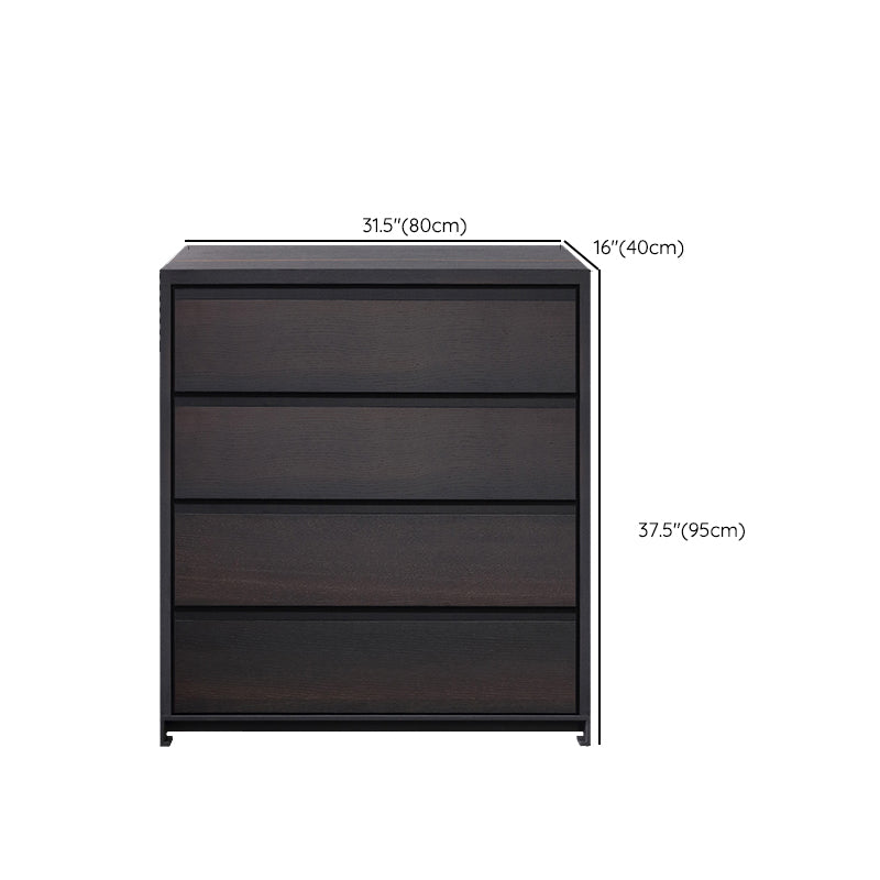 Black Storage Chest Dresser Wooden Storage Chest with Drawers Clearhalo 'Bedroom Furniture' 'Dressers & Chests' 'dressers_chests' 'furn' 'furn_dressers_chests' 'Furniture' 7496406