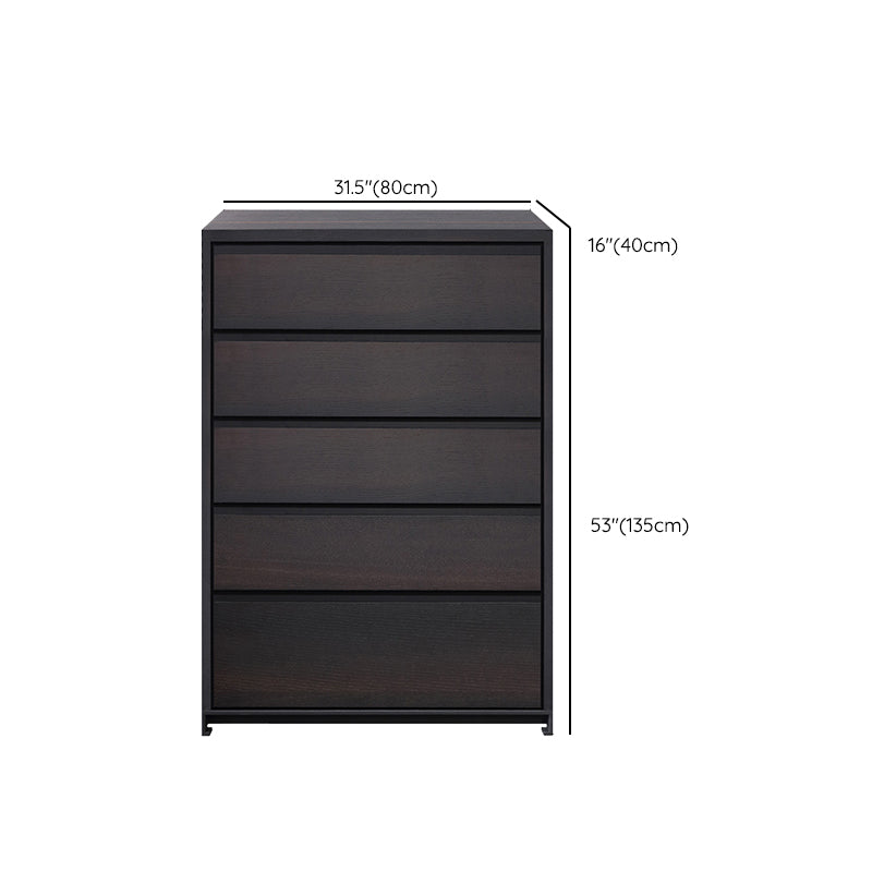 Black Storage Chest Dresser Wooden Storage Chest with Drawers Clearhalo 'Bedroom Furniture' 'Dressers & Chests' 'dressers_chests' 'furn' 'furn_dressers_chests' 'Furniture' 7496407