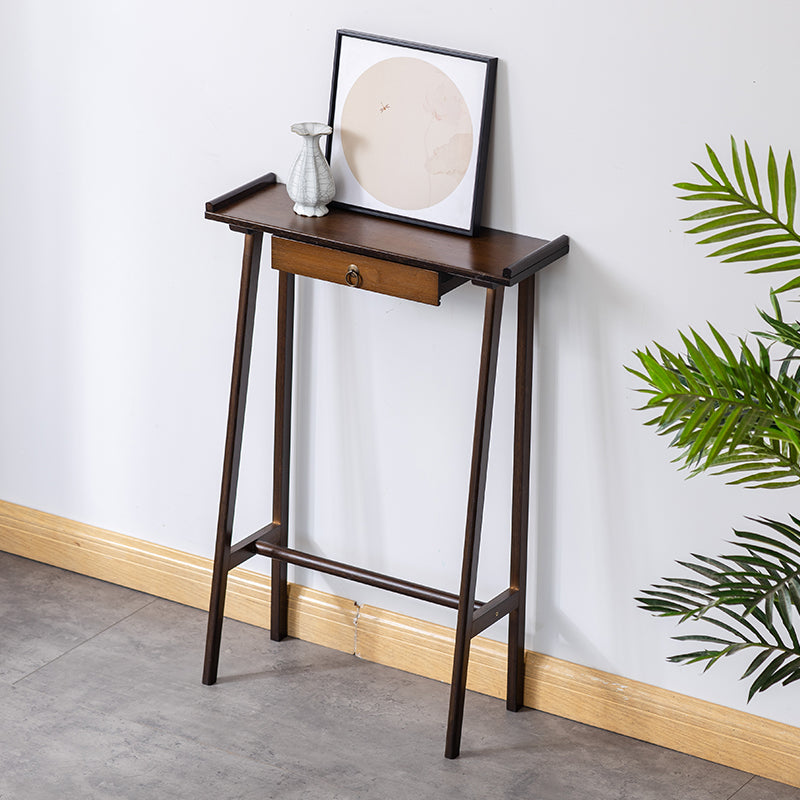 Tavolo da console rettangolare moderna tavolo di divano console in legno in marrone/naturale