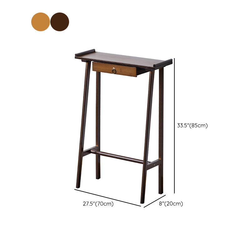 Tavolo da console rettangolare moderna tavolo di divano console in legno in marrone/naturale