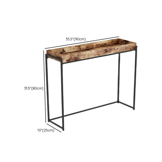 Modern Rectangular Console Table Wooden Console Sofa Table in Natural