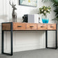 Modern Rectangular Console Table Metal Console Sofa Table in Brown Clearhalo 'Console Tables' 'console_tables' 'Entry & Mudroom Furniture' 'furn' 'furn_console_tables' 'Furniture' 7496469