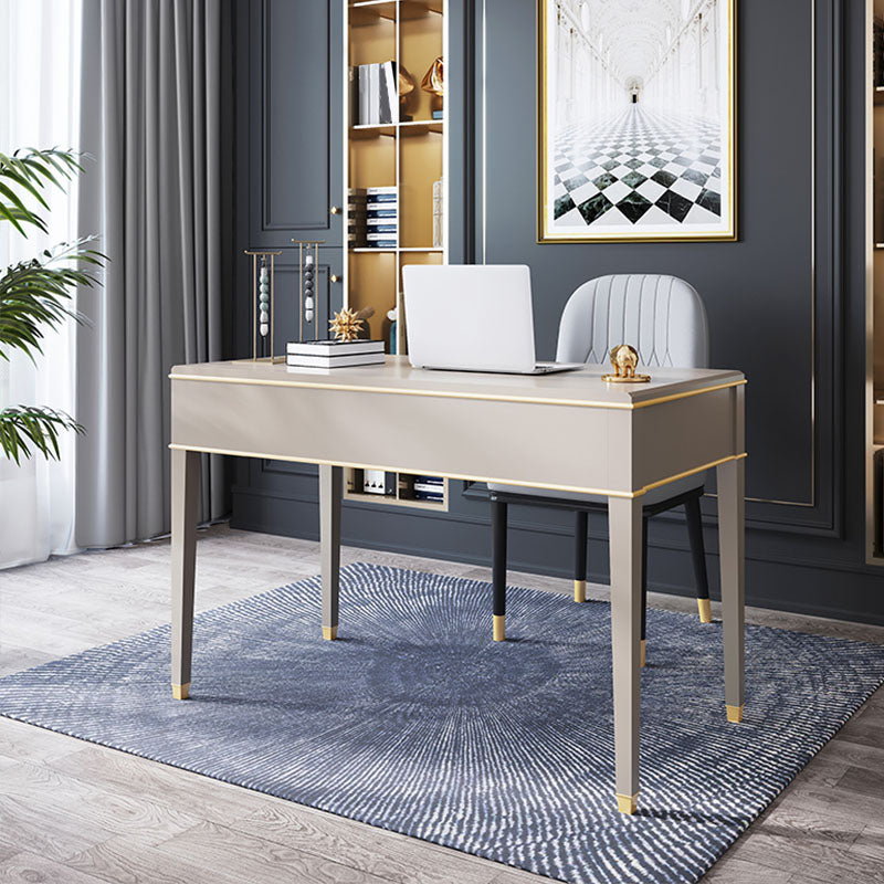 Bureau de bureau en bois de style contemporain Bureau de tâche de forme rectangulaire avec 3 tiroirs pour la maison