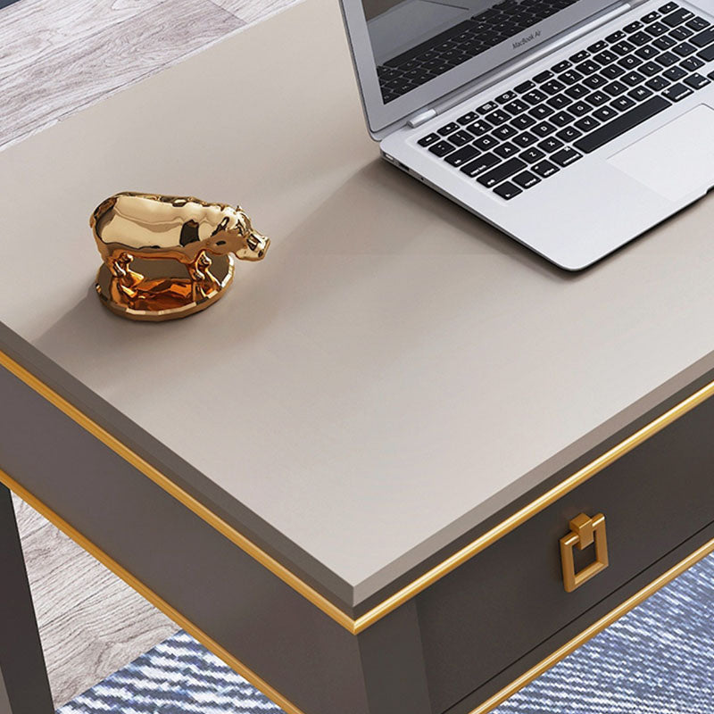 Bureau de bureau en bois de style contemporain Bureau de tâche de forme rectangulaire avec 3 tiroirs pour la maison