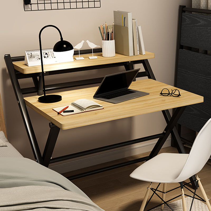 Contemporary Style Folding Home Office Desk Rectangular Trestle Writing Desk Clearhalo 'furn' 'furn_office_desk' 'Furniture' 'Office Desks' 'Office Furniture' 'office_desk' 7496591