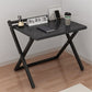 Contemporary Style Folding Home Office Desk Rectangular Trestle Writing Desk 24"L x 16"W x 30"H Black Clearhalo 'furn' 'furn_office_desk' 'Furniture' 'Office Desks' 'Office Furniture' 'office_desk' 7496592