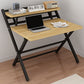 Contemporary Style Folding Home Office Desk Rectangular Trestle Writing Desk 33"L x 24"W x 34"H Natural Clearhalo 'furn' 'furn_office_desk' 'Furniture' 'Office Desks' 'Office Furniture' 'office_desk' 7496594