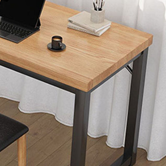 Bureau d'écriture en bois contemporain Bureau de bureau rectangulaire avec des jambes en métal