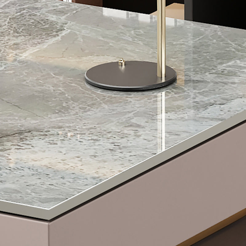 Irregular Shaped Modern Office Table Stone Writing Desk in Green Clearhalo 'furn' 'furn_office_desk' 'Furniture' 'Office Desks' 'Office Furniture' 'office_desk' 7496710