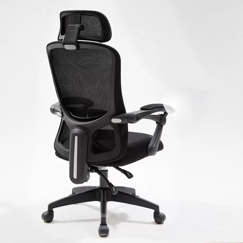Modern Padded Arms Office Chair No Distressing Ergonomic Slide Chair Black 1 Piece Without Footrest Clearhalo 'furn' 'furn_office_chair' 'Furniture' 'Office Chairs' 'Office Furniture' 'office_chair' 7496815