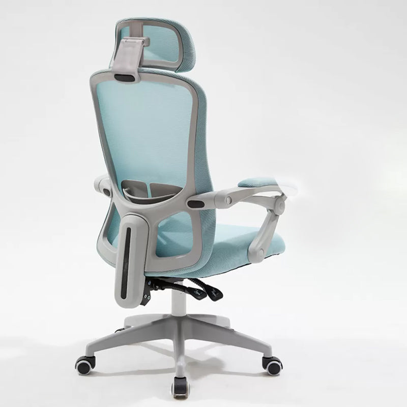 Modern Padded Arms Office Chair No Distressing Ergonomic Slide Chair Blue 1 Piece Without Footrest Clearhalo 'furn' 'furn_office_chair' 'Furniture' 'Office Chairs' 'Office Furniture' 'office_chair' 7496850