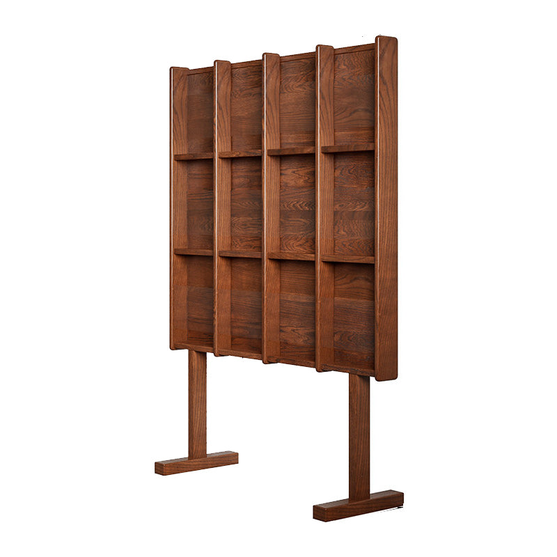 Modern Style Closed Back Bookshelf Solid Wood Bookcase with Shelves Brown Clearhalo 'Bookcases' 'furn' 'furn_bookcases' 'Furniture' 'Office Furniture' 7497244