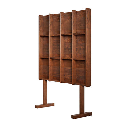 Modern Style Closed Back Bookshelf Solid Wood Bookcase with Shelves Brown Clearhalo 'Bookcases' 'furn' 'furn_bookcases' 'Furniture' 'Office Furniture' 7497244
