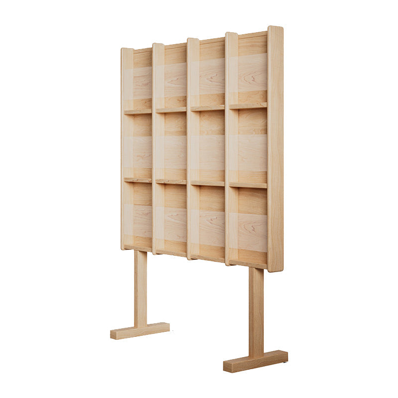 Modern Style Closed Back Bookshelf Solid Wood Bookcase with Shelves Natural Clearhalo 'Bookcases' 'furn' 'furn_bookcases' 'Furniture' 'Office Furniture' 7497246