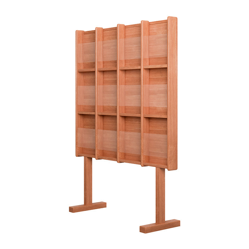 Modern Style Closed Back Bookshelf Solid Wood Bookcase with Shelves Cherry Wood Clearhalo 'Bookcases' 'furn' 'furn_bookcases' 'Furniture' 'Office Furniture' 7497248