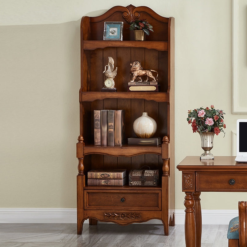 Contemporary Closed Back Bookshelf Vertical Solid Wood Bookcase for Office 28"L x 17"W x 71"H Clearhalo 'Bookcases' 'furn' 'furn_bookcases' 'Furniture' 'Office Furniture' 7497260