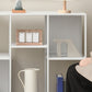 Modern Style Open Back Bookshelf Horizontal Metal Bookcase with Shelves