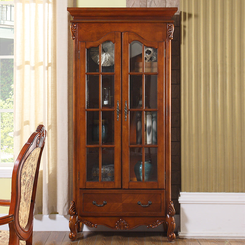 Contemporary Closed Back Bookshelf Vertical Solid Wood Bookcase 35.4"L x 15"W x 78.7"H Brown Clearhalo 'Bookcases' 'furn' 'furn_bookcases' 'Furniture' 'Office Furniture' 7497288