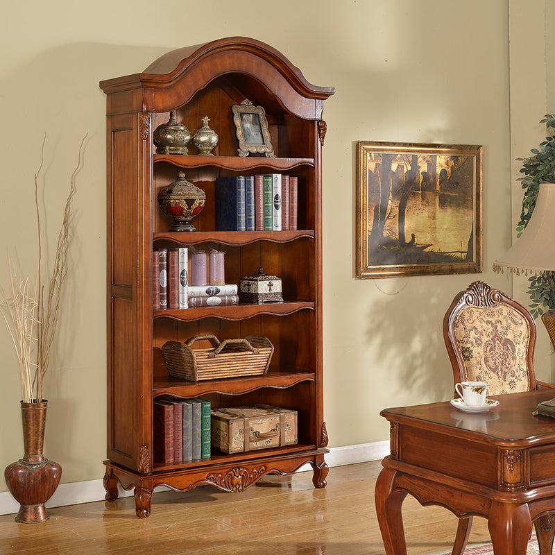 Contemporary Closed Back Bookshelf Vertical Solid Wood Bookcase 43"L x 16"W x 87"H Brown Clearhalo 'Bookcases' 'furn' 'furn_bookcases' 'Furniture' 'Office Furniture' 7497292