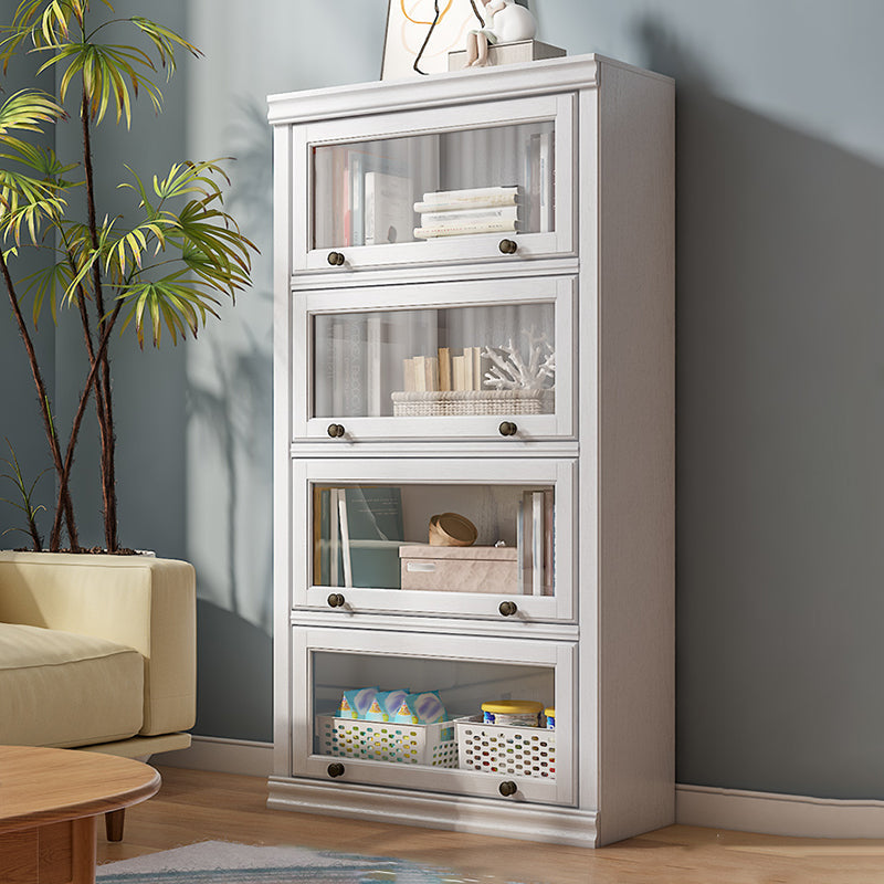 Modern Style Closed Back Bookshelf Standard Solid Wood Bookcase with Cabinets 31"L x 13"W x 61"H Clearhalo 'Bookcases' 'furn' 'furn_bookcases' 'Furniture' 'Office Furniture' 7497308